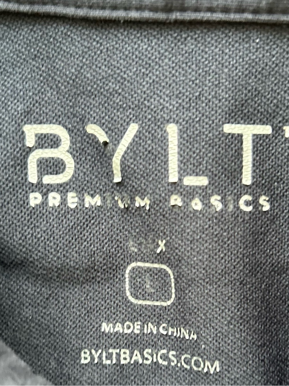 BYLT Basics Navy Short-Sleeve Polo size L - Picture 5 of 6